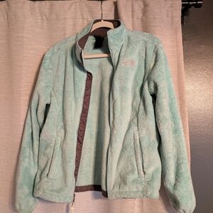 Women's Mint Green Fleece NorthFace Jacket
